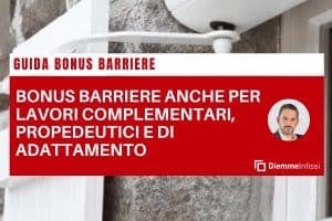 Bonus 75% lavori propedeutici, modifiche, complementari
