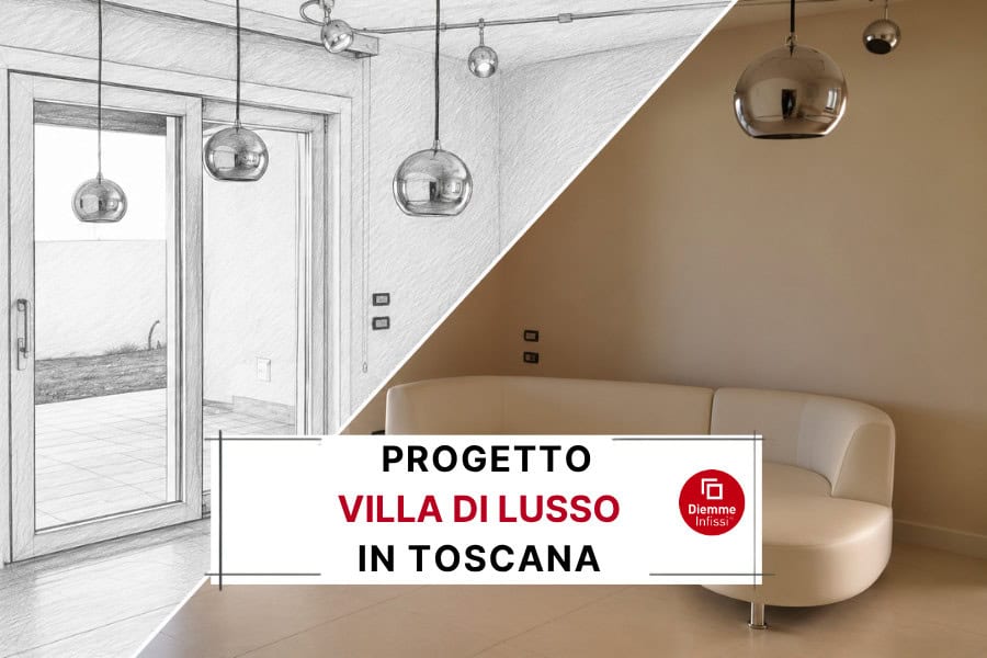 Finestre per villa di lusso in Toscana