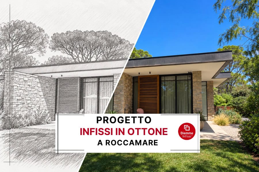 Villa di lusso con infissi in ottone Secco Sistemi