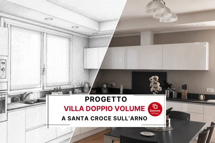 Infissi per villa doppio volume in provincia di Pisa: caso studio Diemme